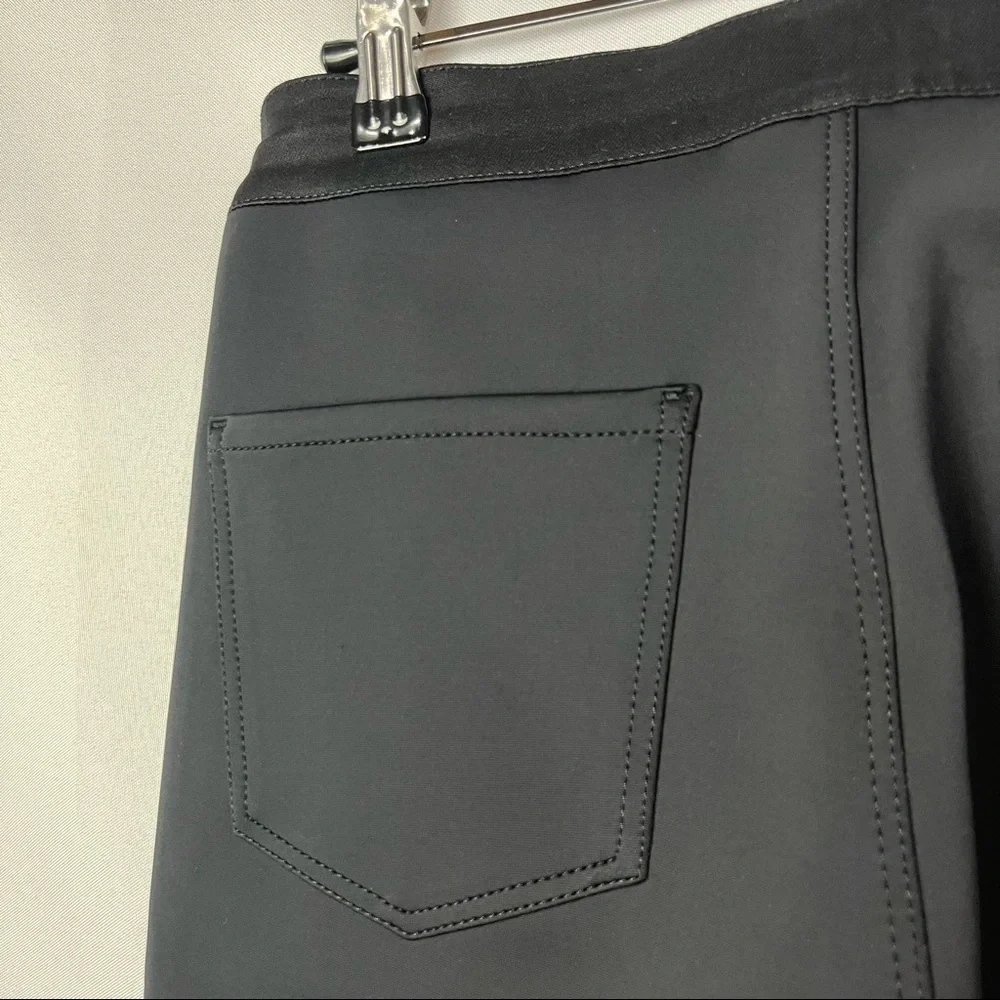 J‎ Brand Black Alana Zip Pocket Mixed Media Skinny Jeans 27